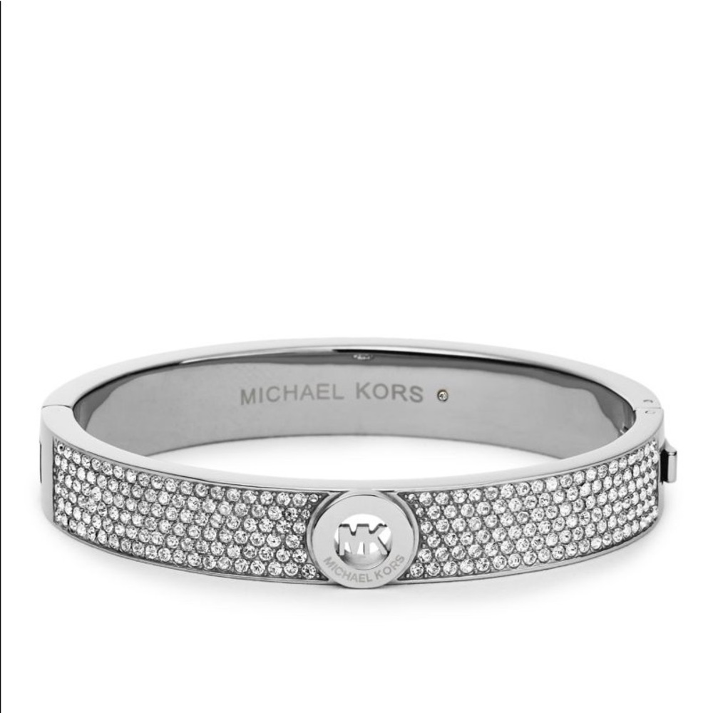 Michael Kors Silver Crystal Bracelet Fulton Bangle